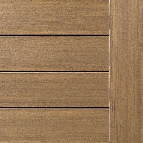 Weathered Teak Decking Swatch TimberTech Advanced PVC Vintage Collection